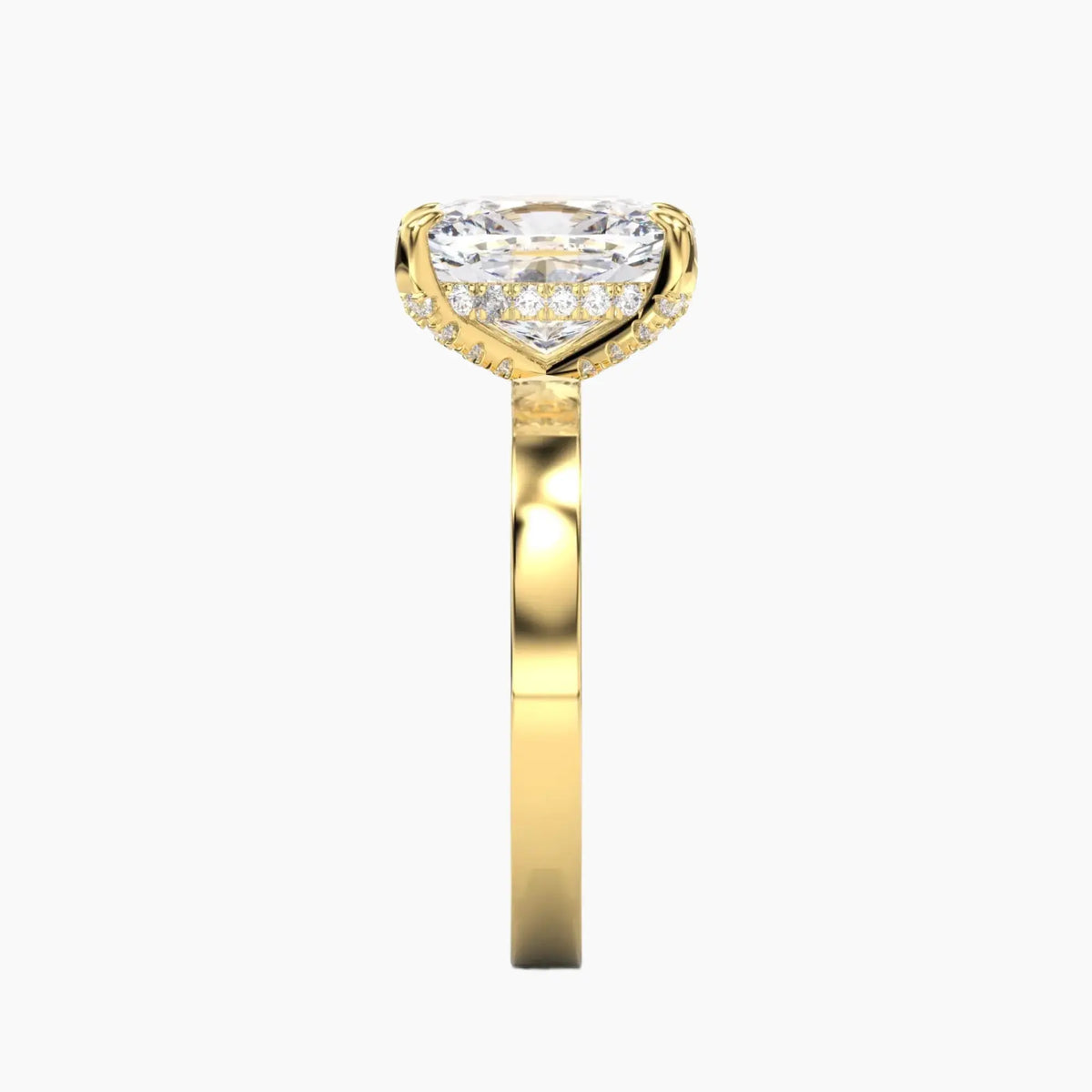 OBSER202 - Marble Cushion engagement ring setting view 6