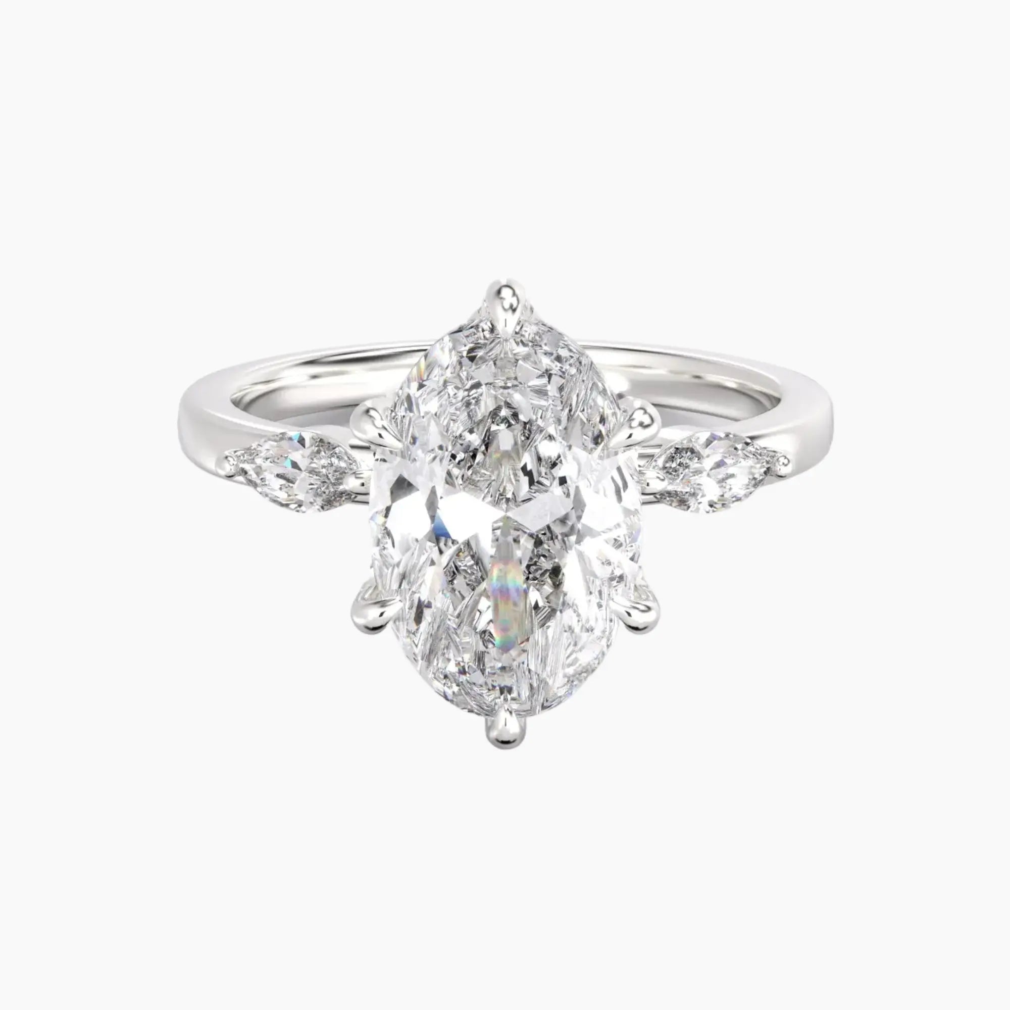 OBSER030 - Auracle Oval engagement ring setting view 1