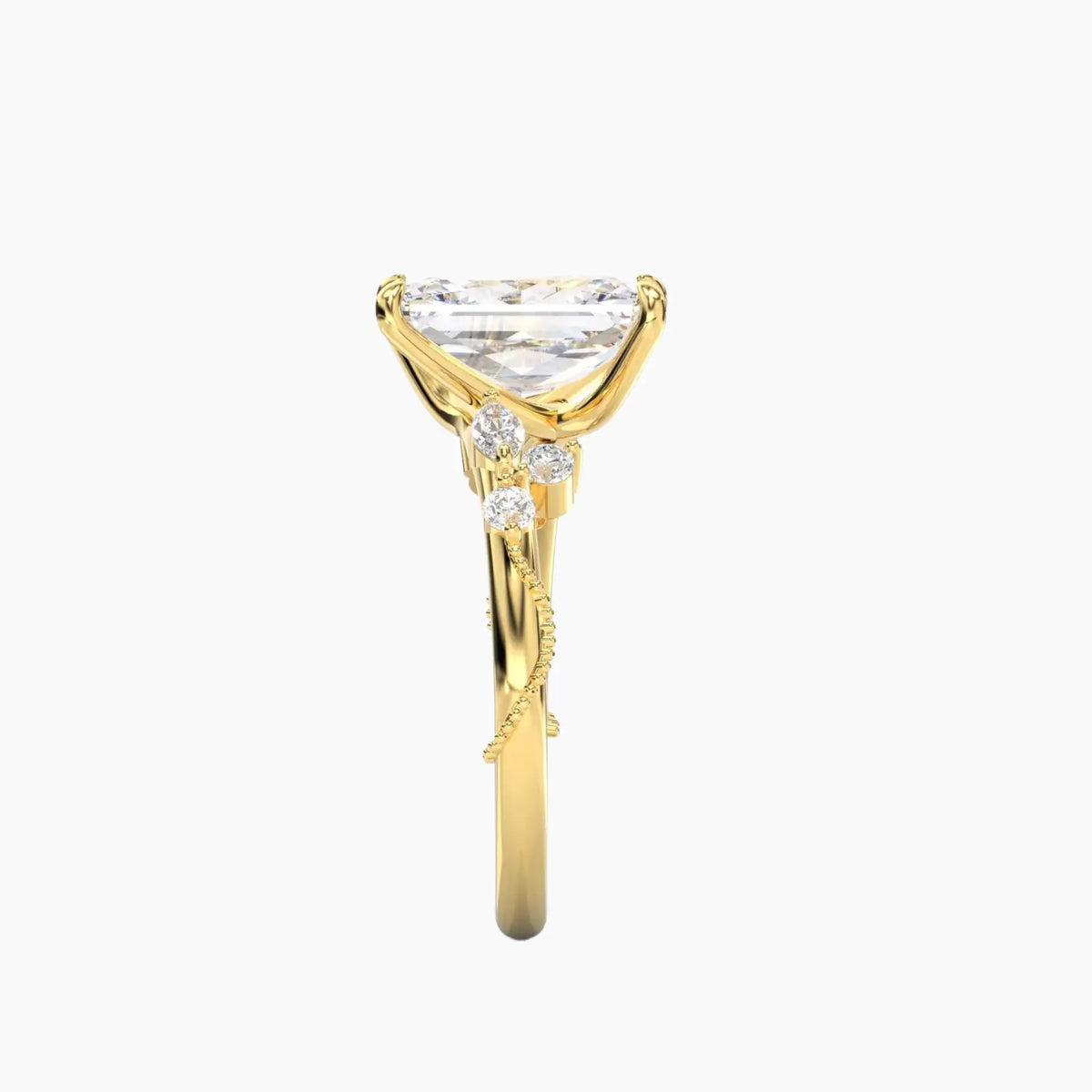 OBSER197 - Chantilly Radiant engagement ring setting view 6