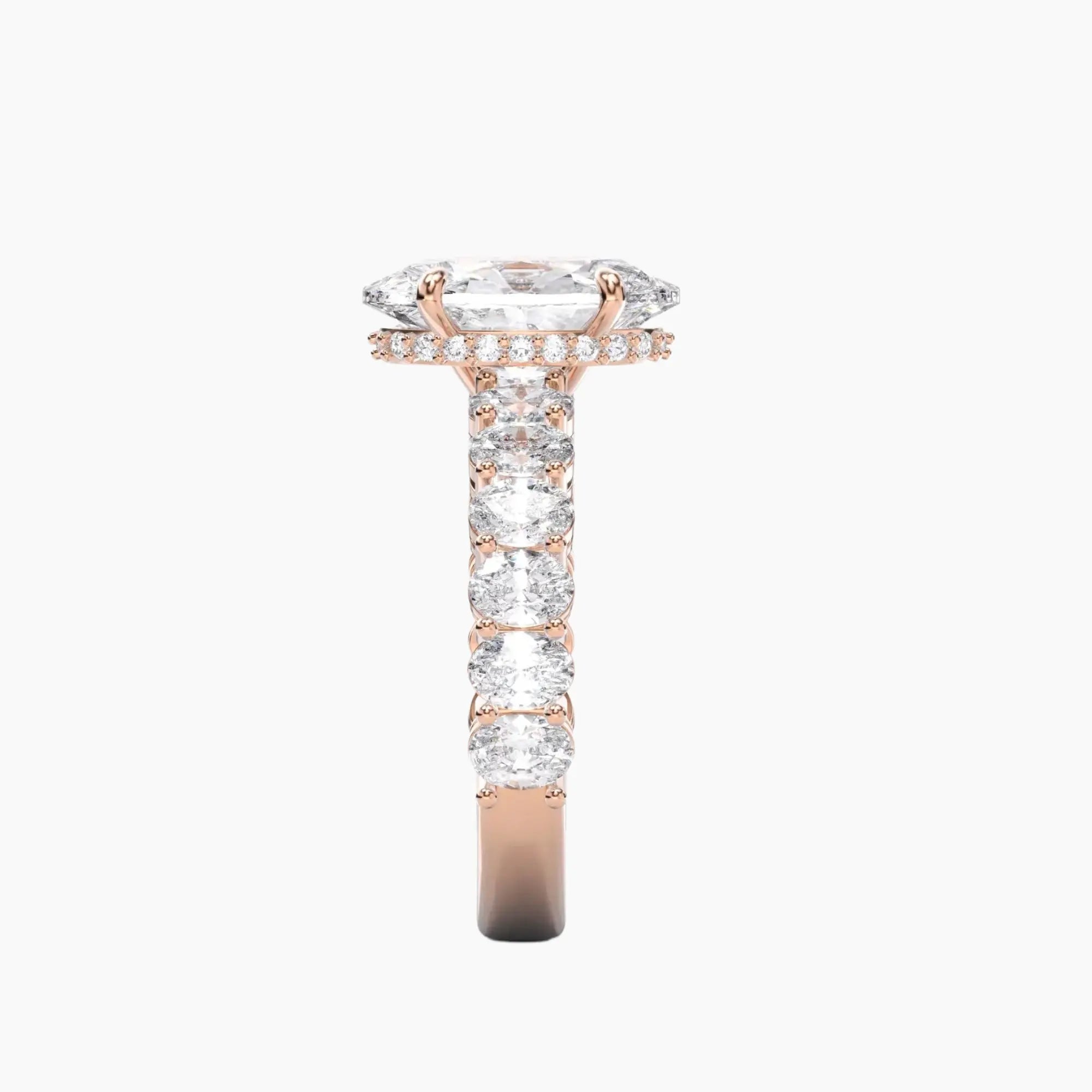 OBSER110 - Celestia Oval engagement ring setting view 9