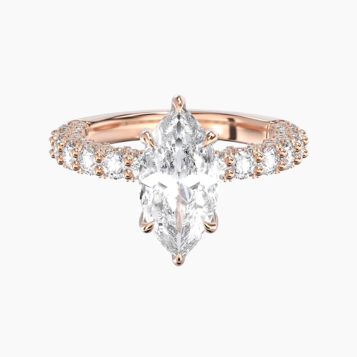 OBSER191 - Lustre Marquise engagement ring setting view 7