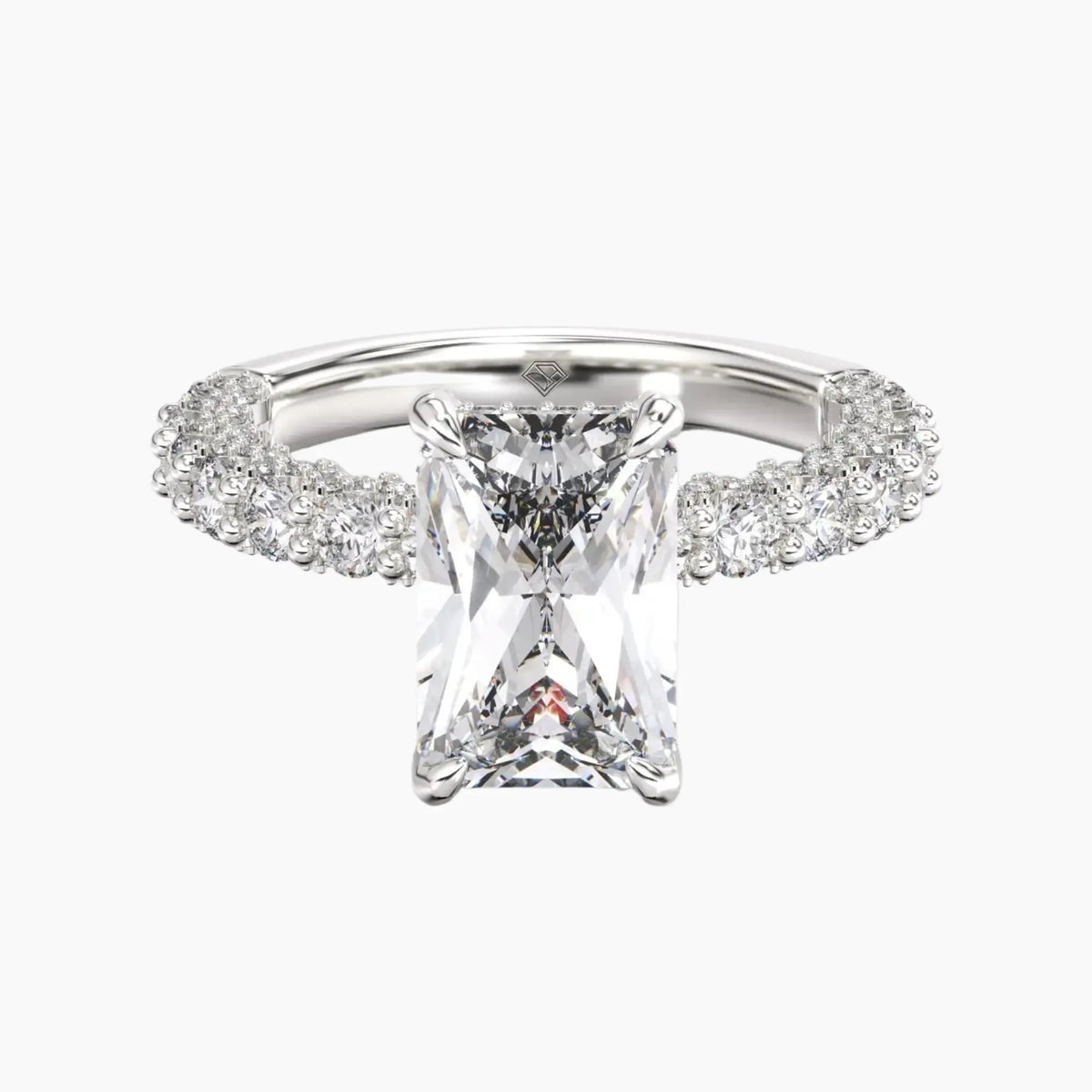OBSER075 - Lustre Radiant engagement ring setting view 1