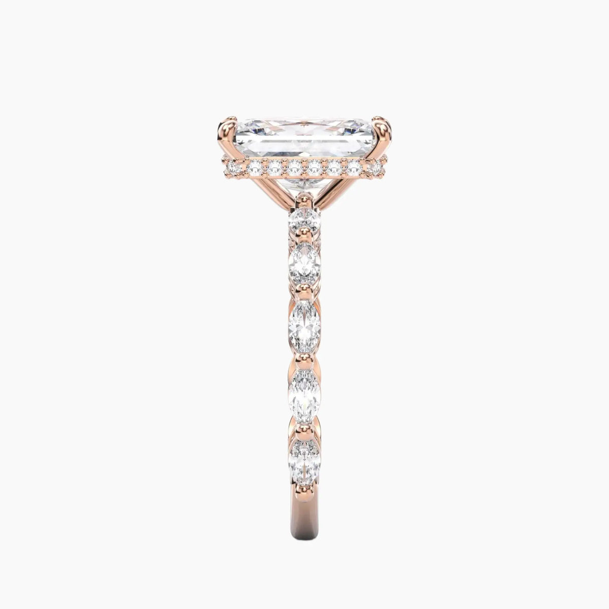 OBSER190 - Twinkle Radiant engagement ring setting view 9