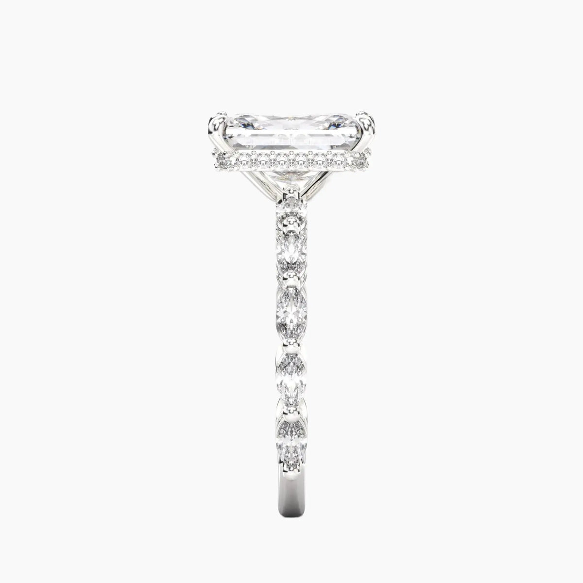 OBSER190 - Twinkle Radiant engagement ring setting view 3