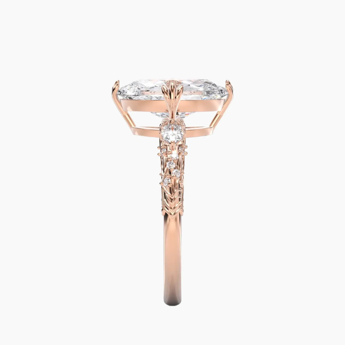 OBSER189 - Velour Oval engagement ring setting view 9