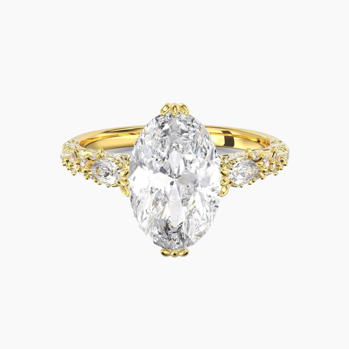 OBSER189 - Velour Oval engagement ring setting view 4