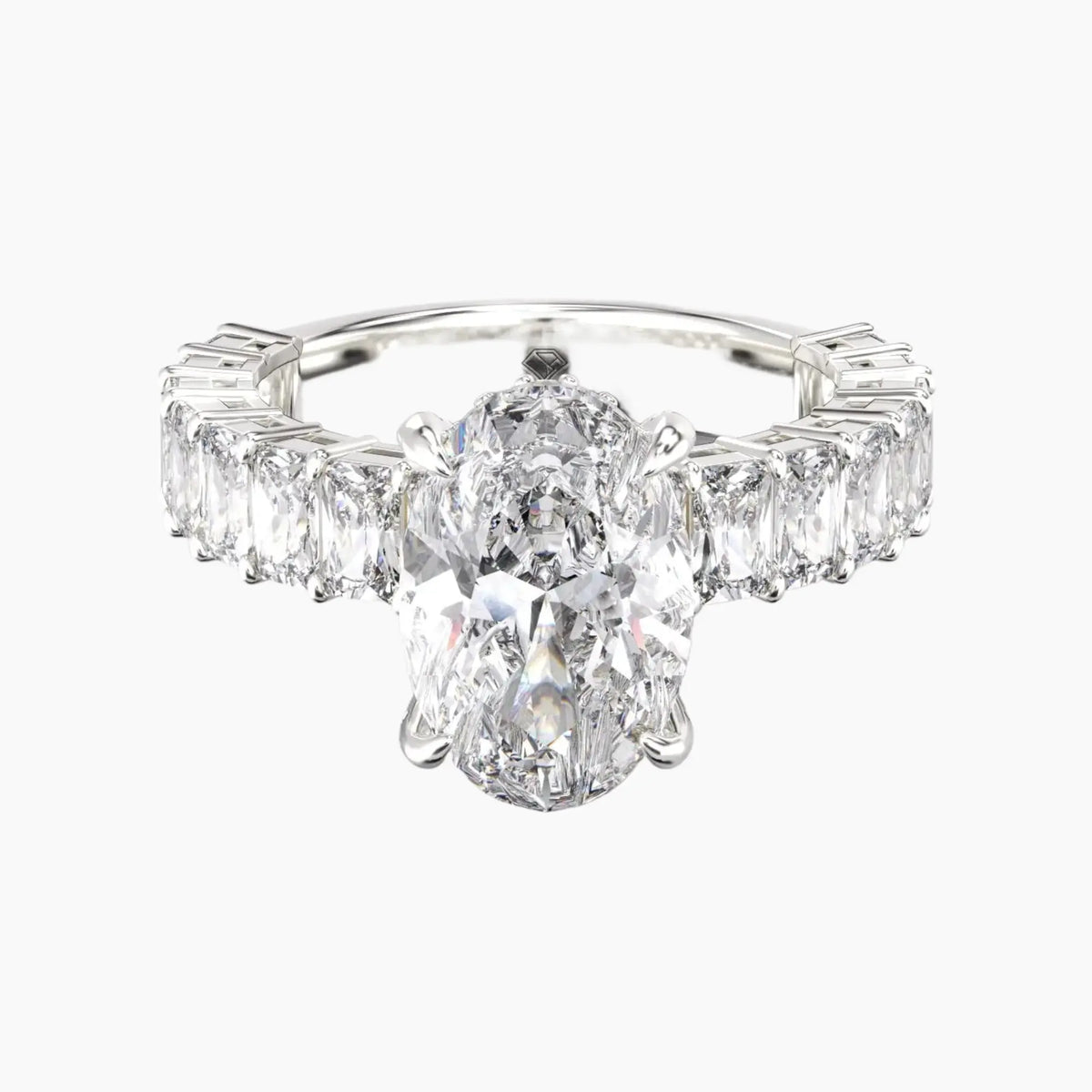 OBSER108 - Petricor Oval engagement ring setting view 1