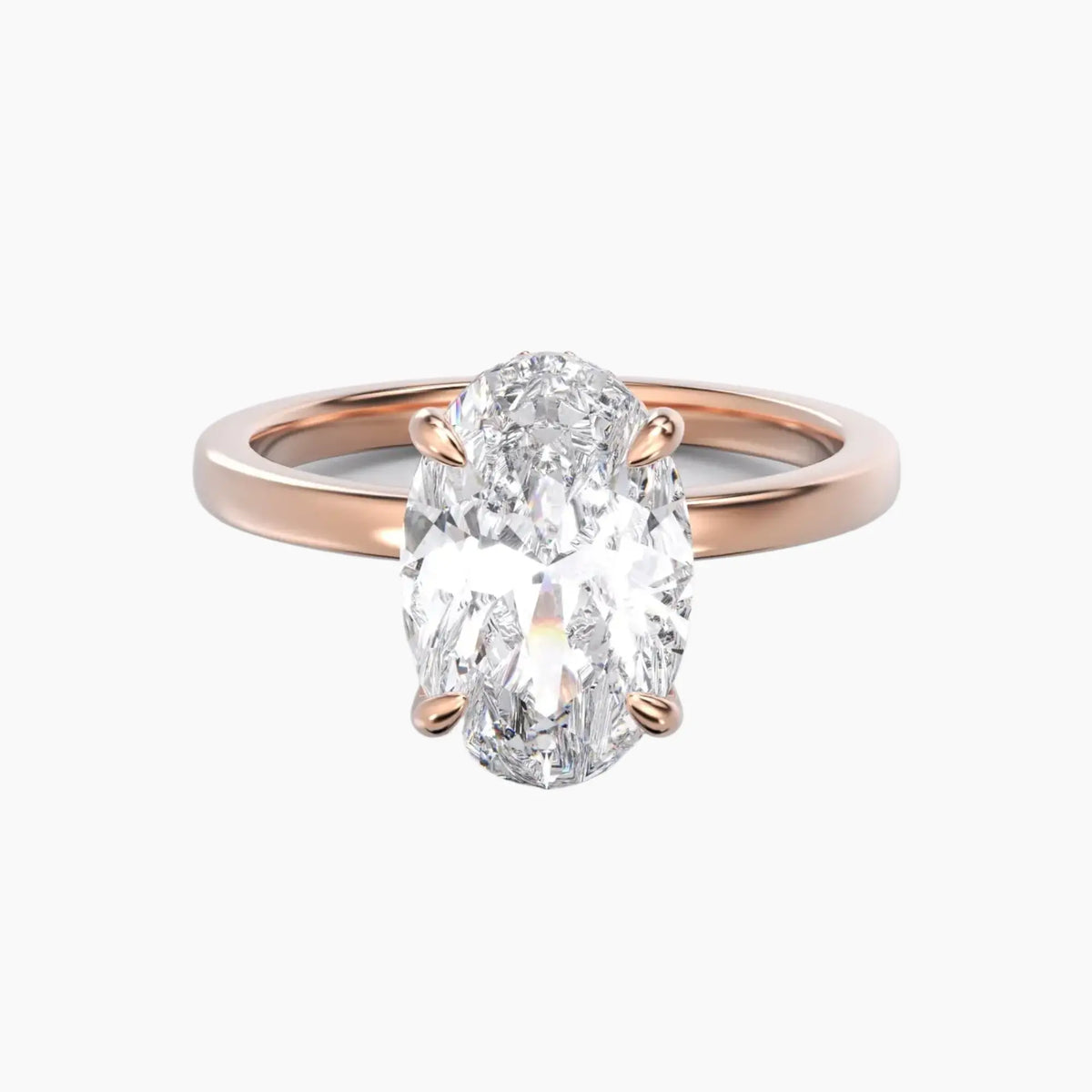 OBSER073 - Beryl Oval engagement ring setting view 7
