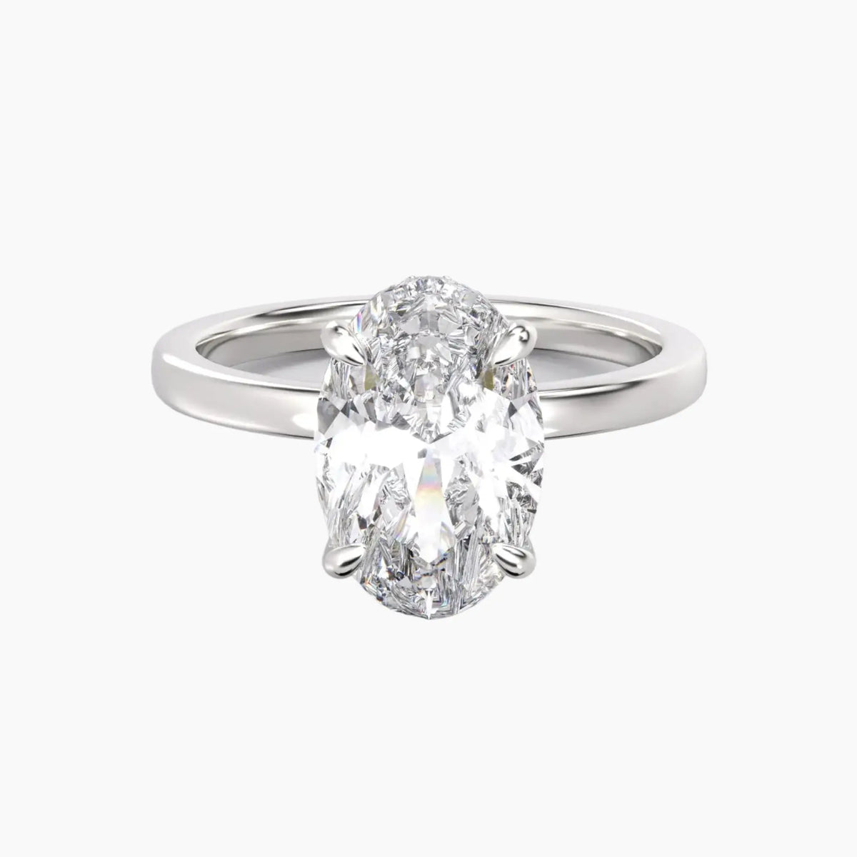 OBSER073 - Beryl Oval engagement ring setting view 1