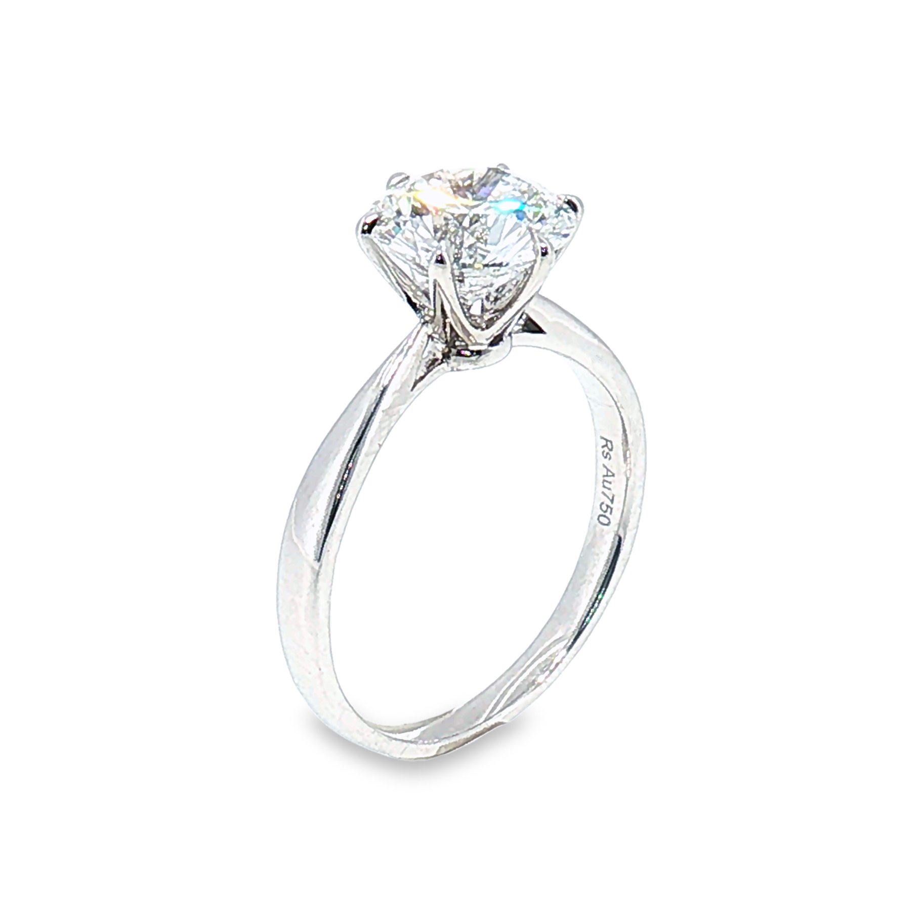 LGT0825 - Setting Only Round Cut Six-Prong Solitaire Engagement Ring