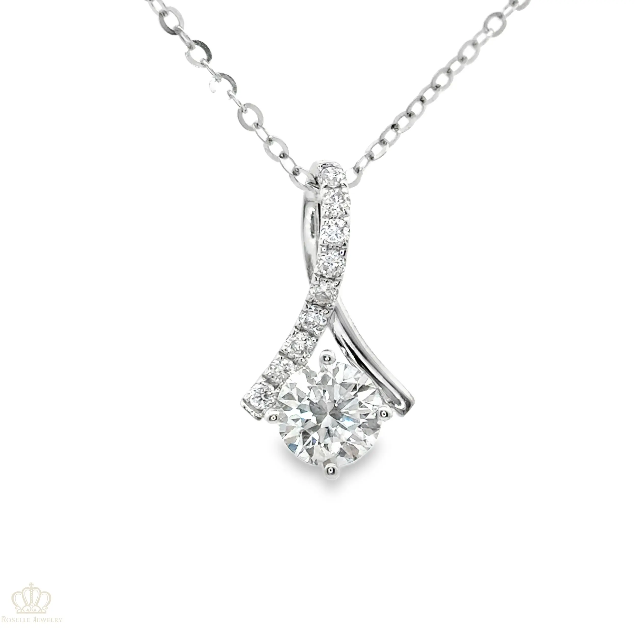 Micro Pavé Inverted V Angel Diamond Pendant - LC801 CHARLISA™