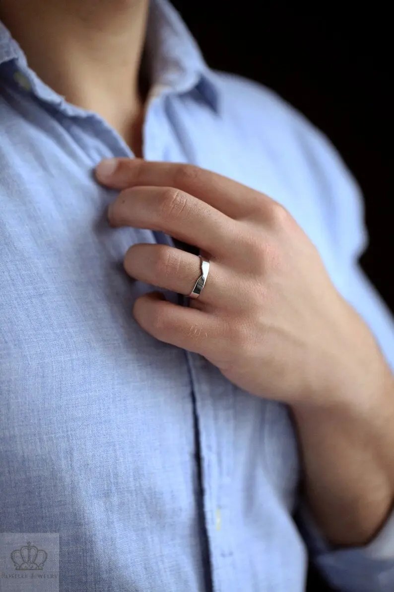 V Shape Couple Diamond Wedding Ring Set - WM30 CHARLISA™