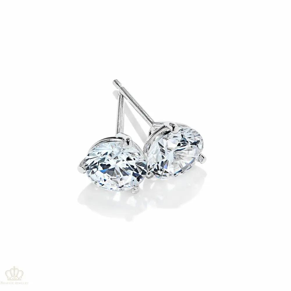 Three Prong Classic Stud Earrings (Setting Only) - DC001 CHARLISA™