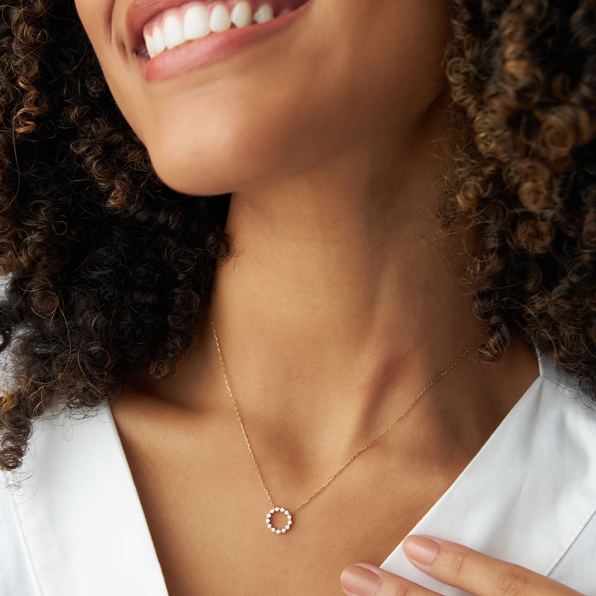 OBFJ1098 - 14k Diamond Circle of Life Necklace 0.25 ctw 3