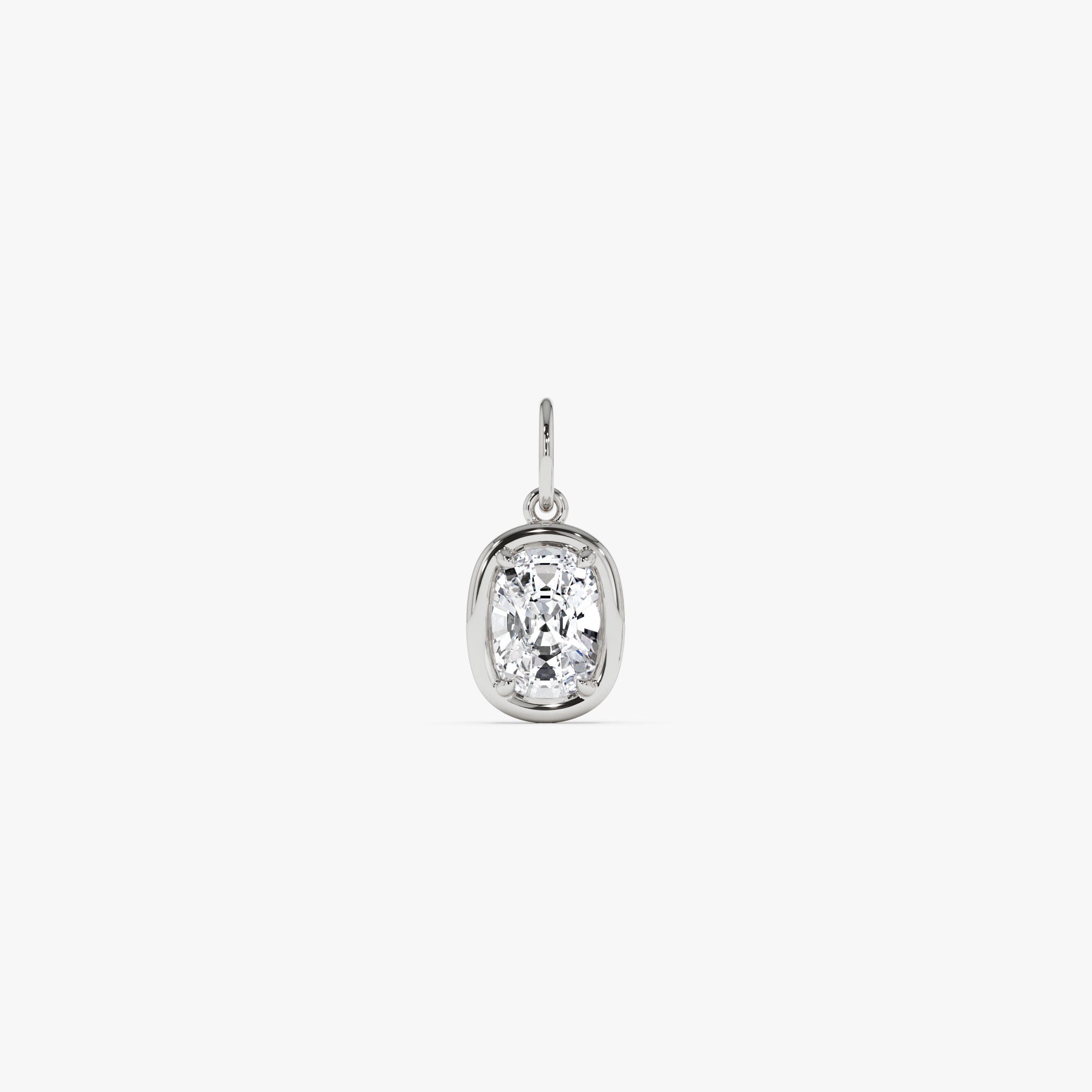 OBFJ0264 - 1 CTW 14k Cushion Cut Lab Grown Diamond Pendant Necklace - Karri 4