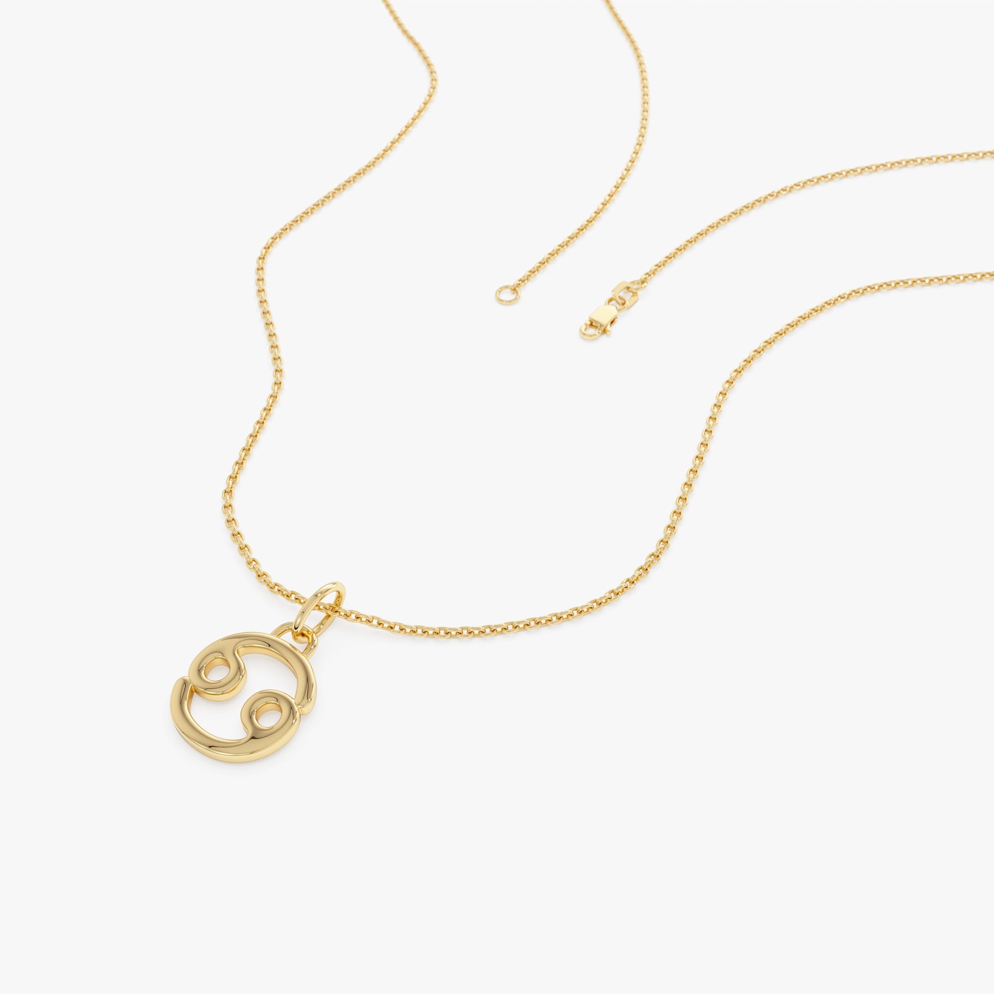 OBFJ0715 - 14K Cancer Zodiac Charm Necklace 4