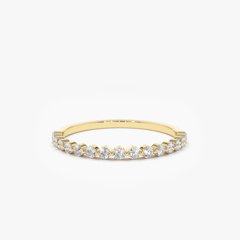 OBFJ1887 - 14K Round Diamond Shared Prong Wedding Ring 1