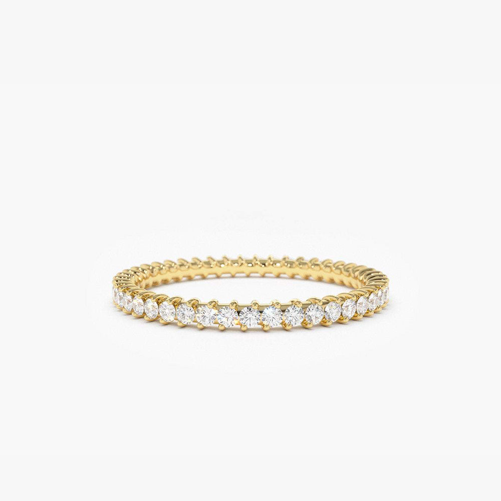 OBFJ1818 - 14k Full Eternity Petite Diamond Ring 1