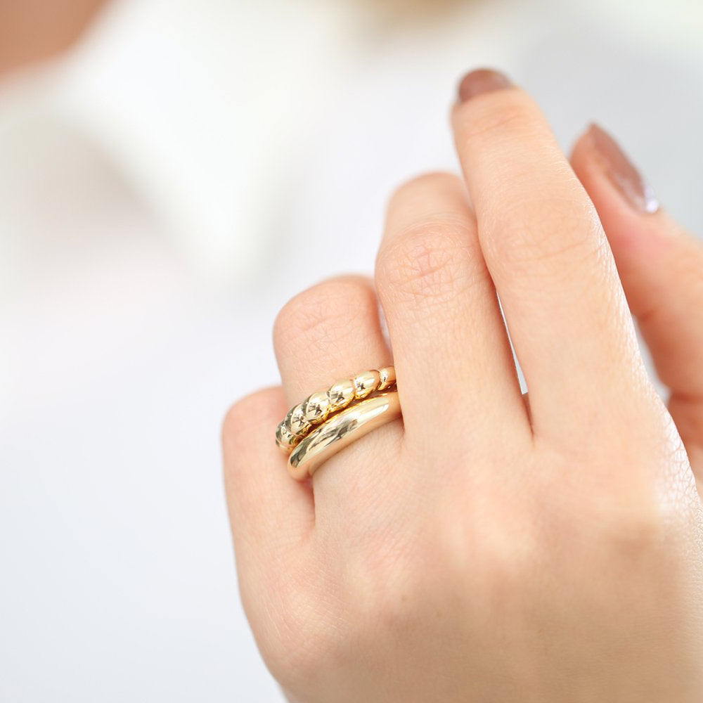 OBFJ1936 - 14k Chunky Dome Ring 3