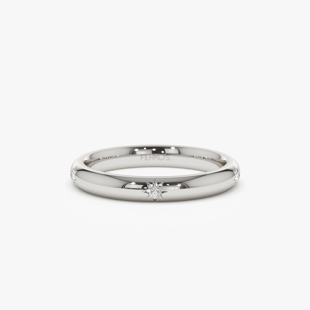 OBFJ2253 - Star Setting Full Eternity Diamond Ring in ring in selectable metal and diamond options - Roselle Jewelry view 5