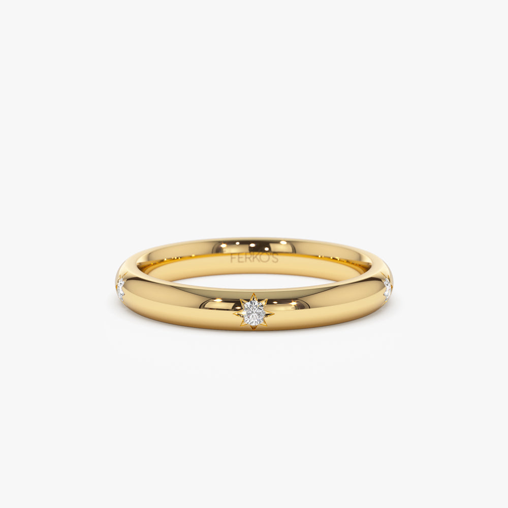 OBFJ2253 - Star Setting Full Eternity Diamond Ring in ring in selectable metal and diamond options - Roselle Jewelry view 1