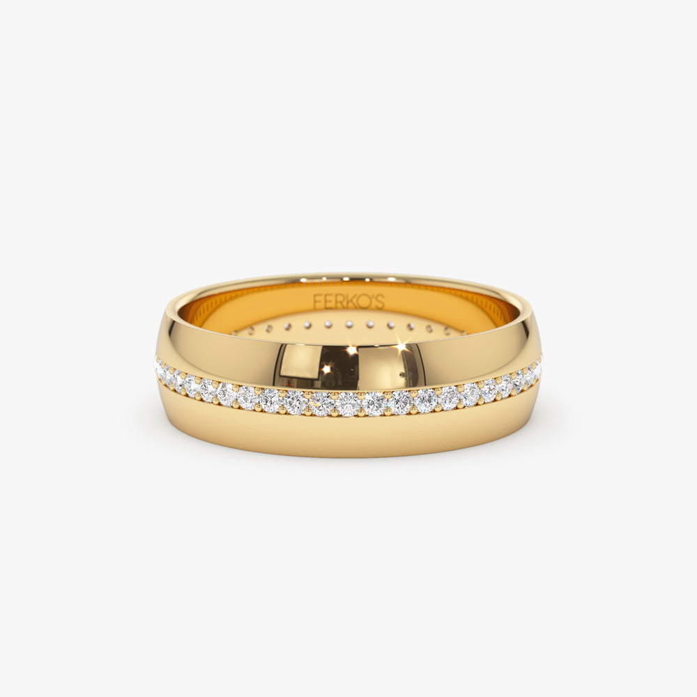 OBFJ1089 - 14k 5MM Wide Full Eternity Diamond Ring 1