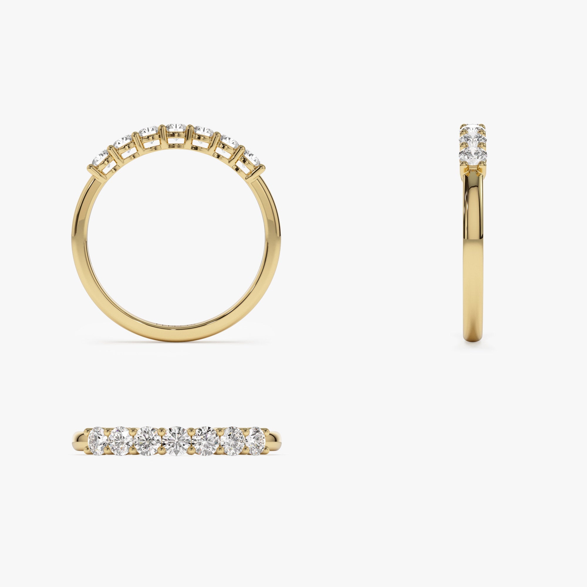 OBFJ1345 - 14k 7 Stone Basket Setting Shared Prong 0.40ctw 7