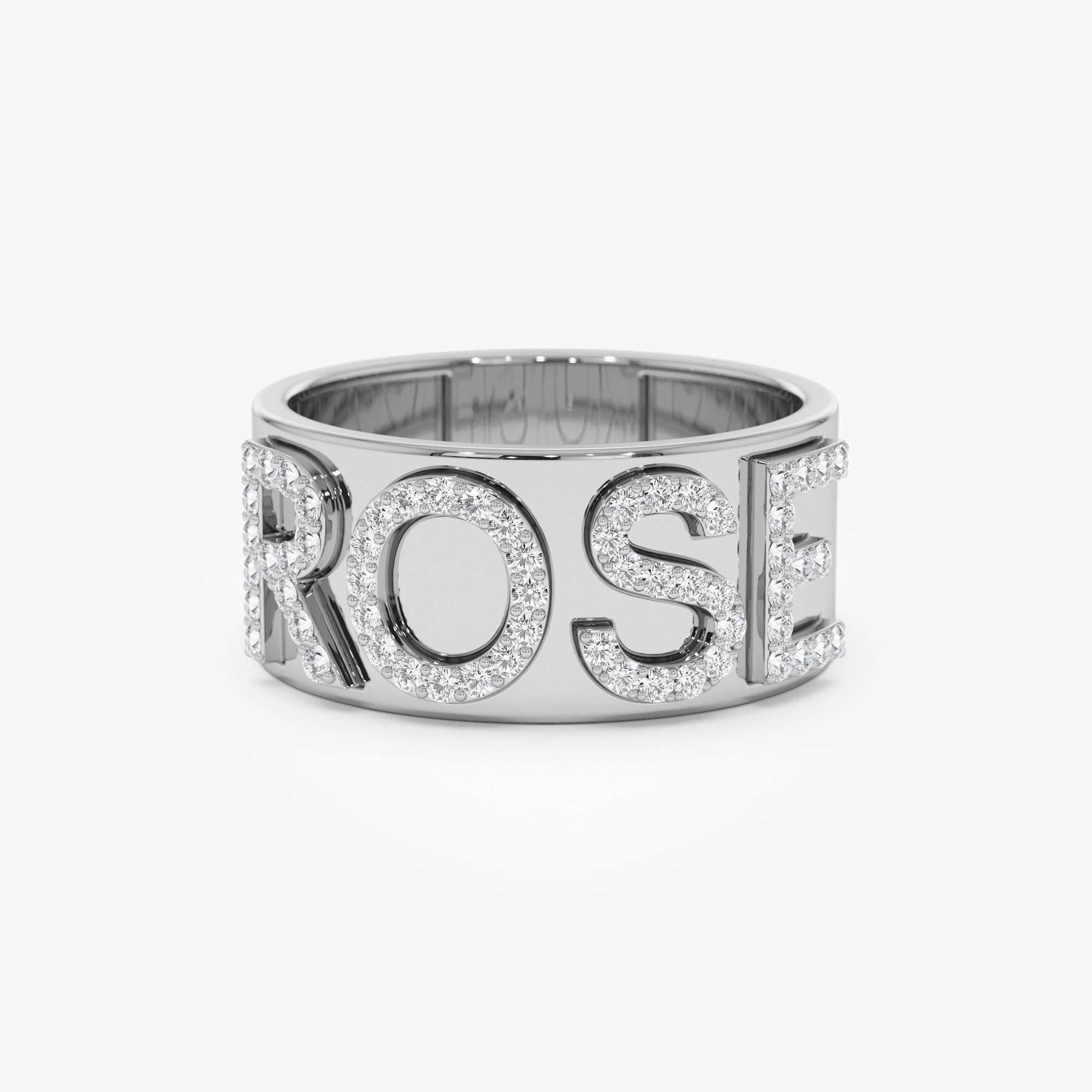 OBFJ0926 - 14K Chunky Diamond Name Band 5