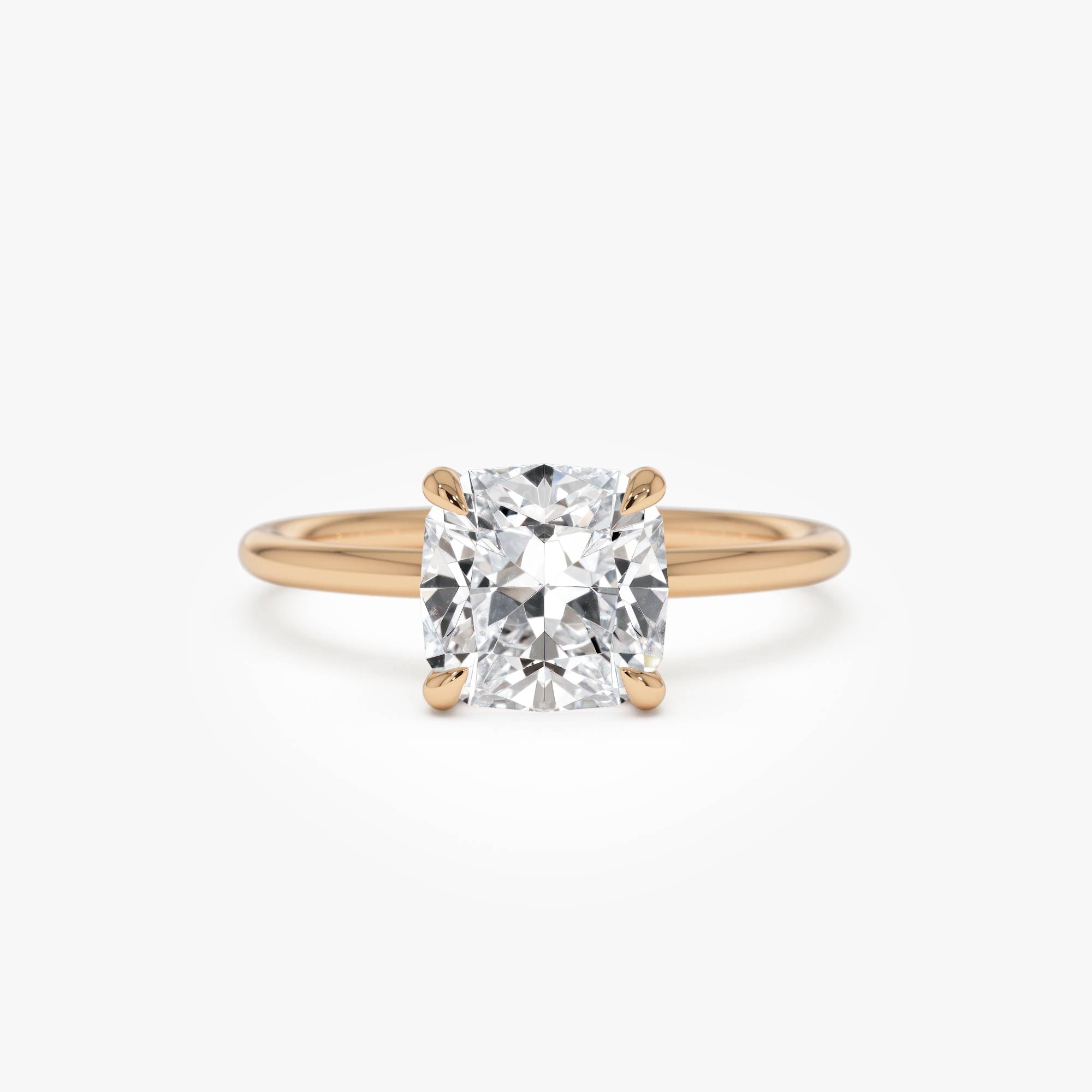OBFJ0615 - 2.00 Ctw 14k Cushion Cut Lab Grown Diamond Engagement Ring - Evianne 7