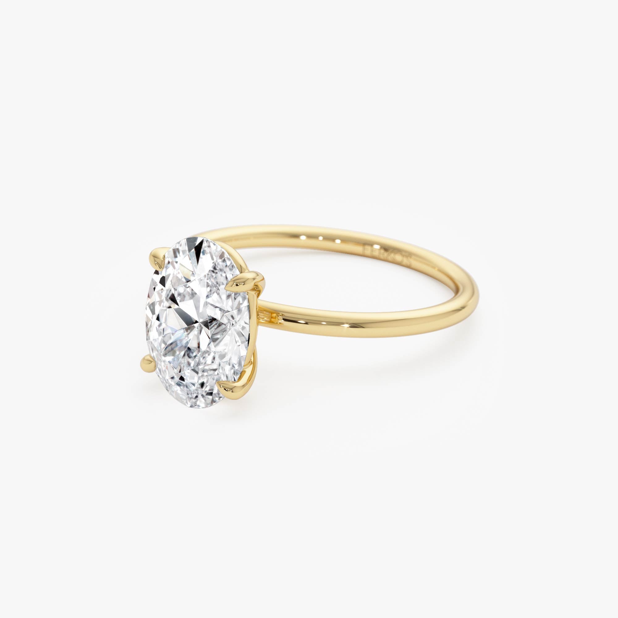 OBFJ0587 - 2.00 Ctw 14k Oval Shaped Prong Setting Lab Grown Diamond Engagement Ring – Odessa 10
