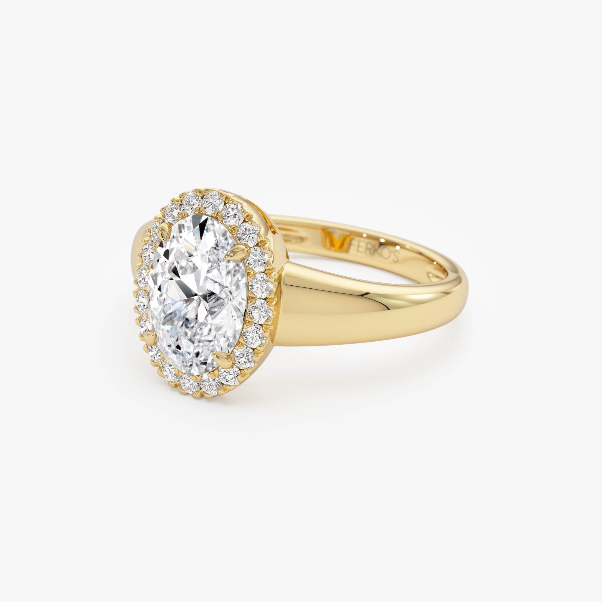 OBFJ0352 - 1.85 Ctw 14k Oval Shape Lab Grown Diamond Halo Engagement Ring - Leta 8