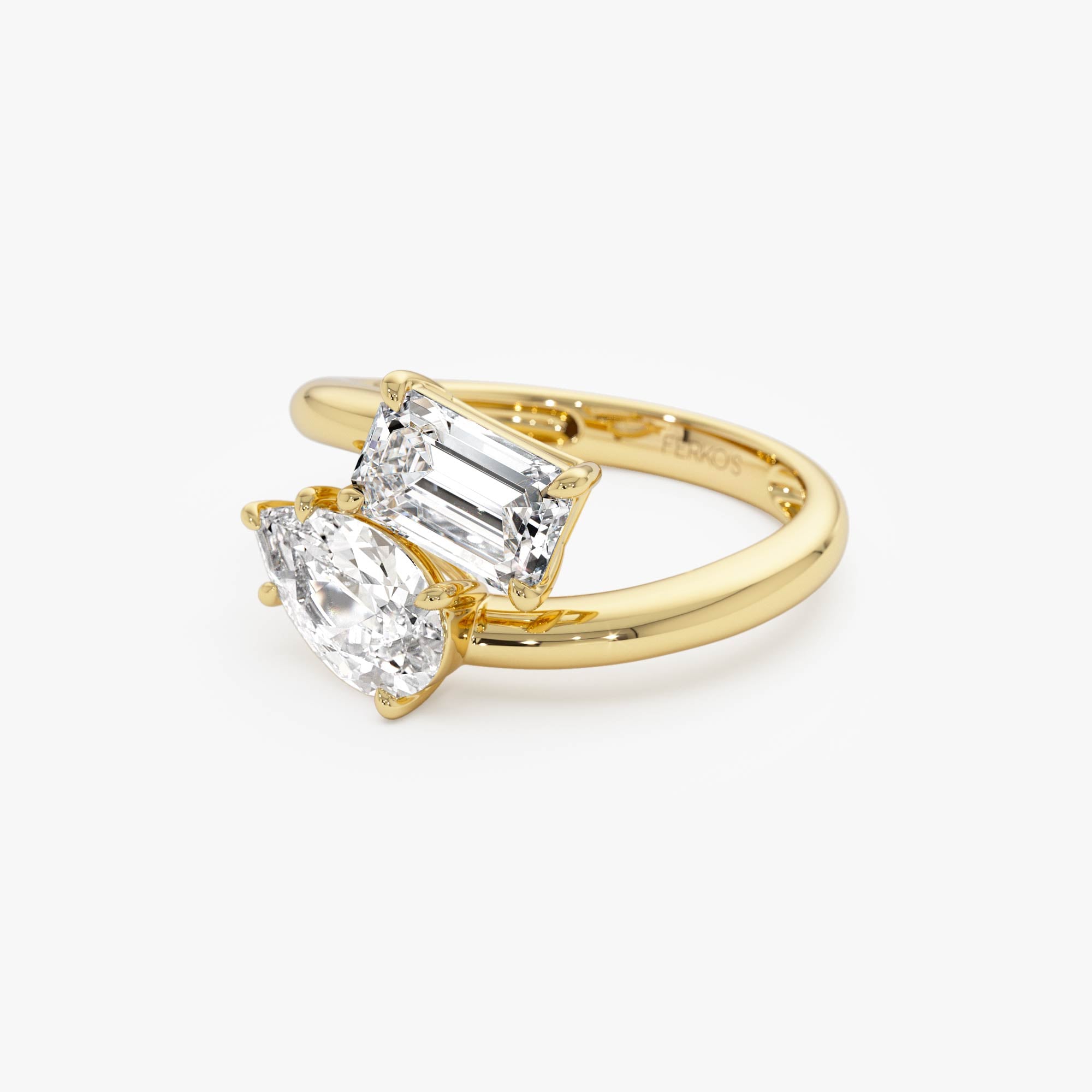 OBFJ0385 - 2.11 Ctw 14k Lab Grown Diamond Two Stone Toi et Moi Ring - Tina 8