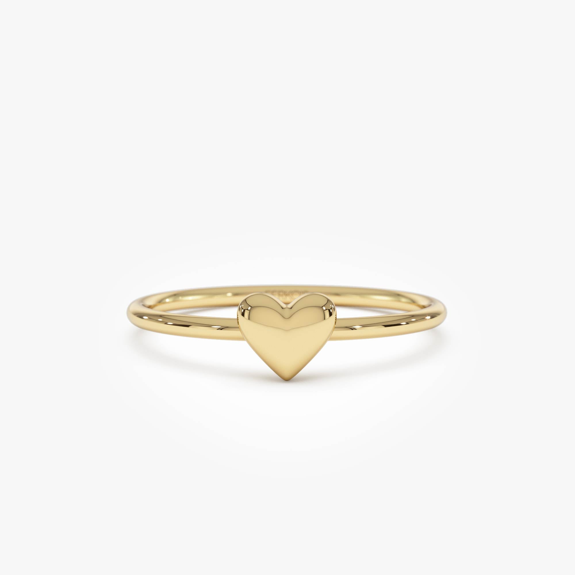 OBFJ0522 - 14k Bubble Heart Ring 1