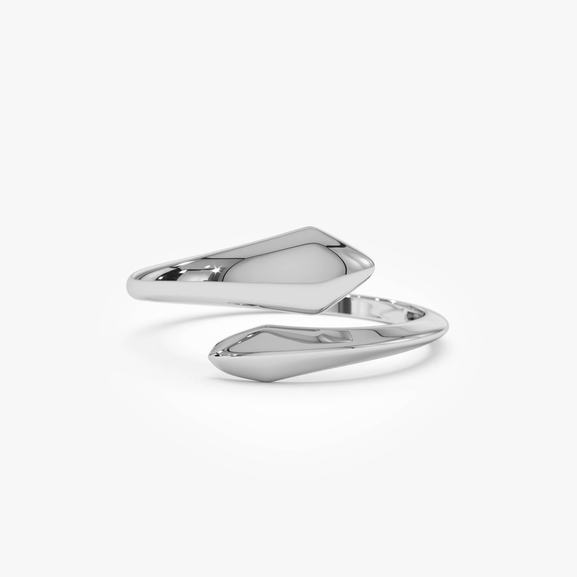 OBFJ0515 - 14K Gold Tapered Bypass Ring 6