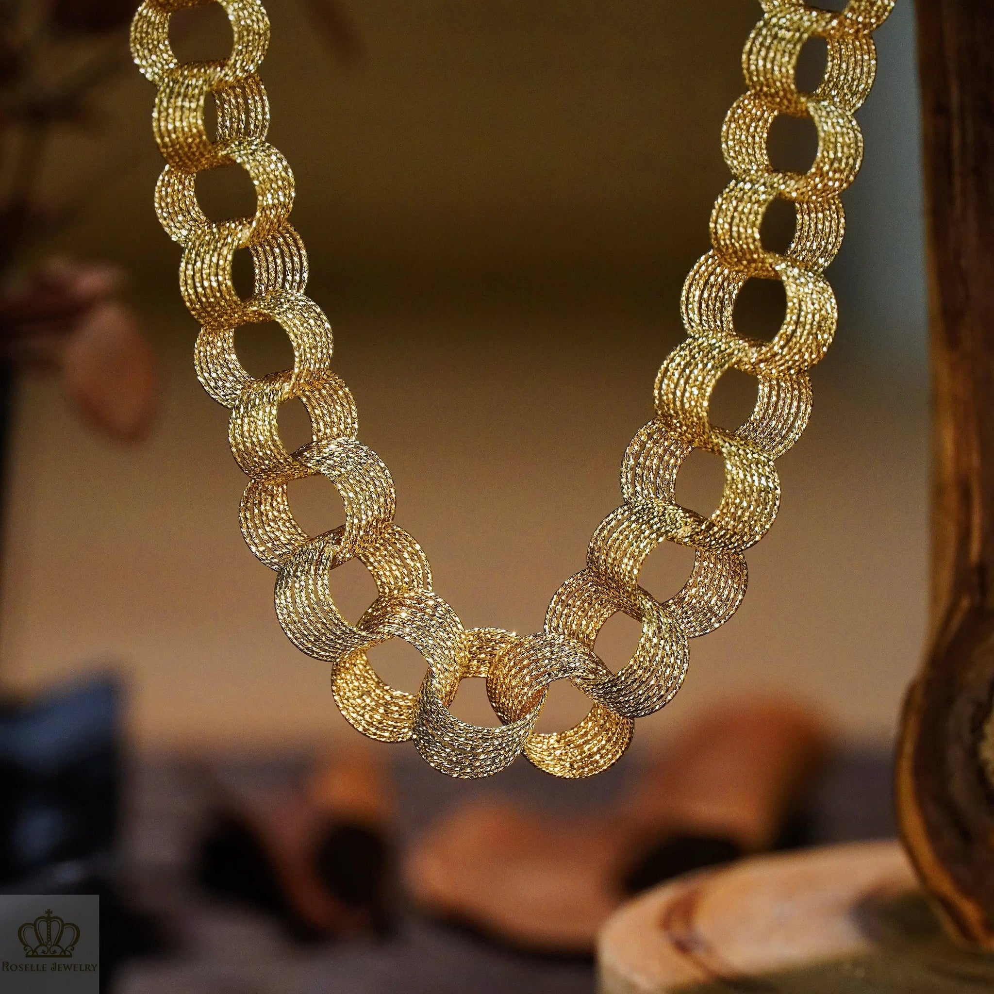 KNC001 - Plain gold wrap necklace Adamas Gems