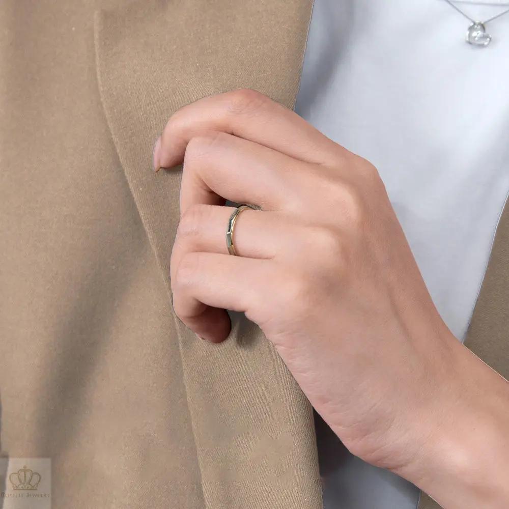 Two Tone Gold Unique Couple Wedding Ring Set - WM26 CHARLISA™