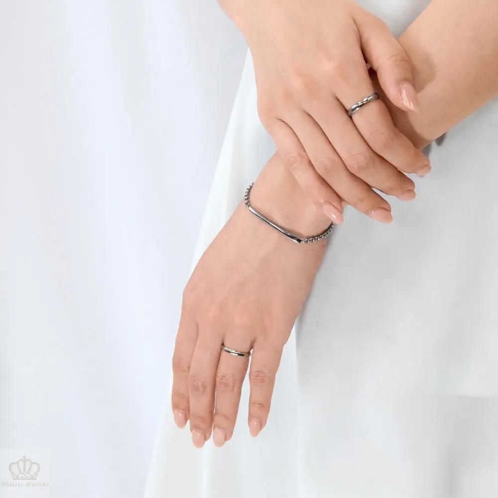 Two Tone Gold Unique Couple Wedding Ring Set - WM26 CHARLISA™