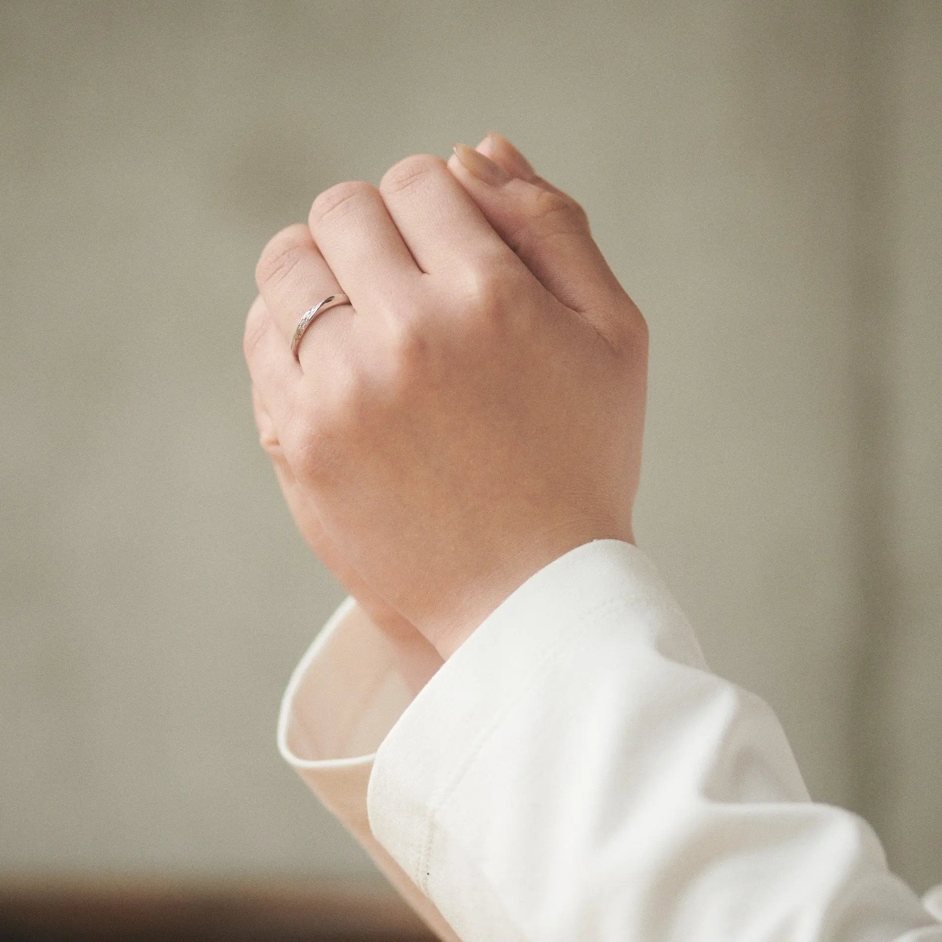 Japanese Style Twist Couple Diamond Wedding Ring Set - WM24 - Roselle Jewelry