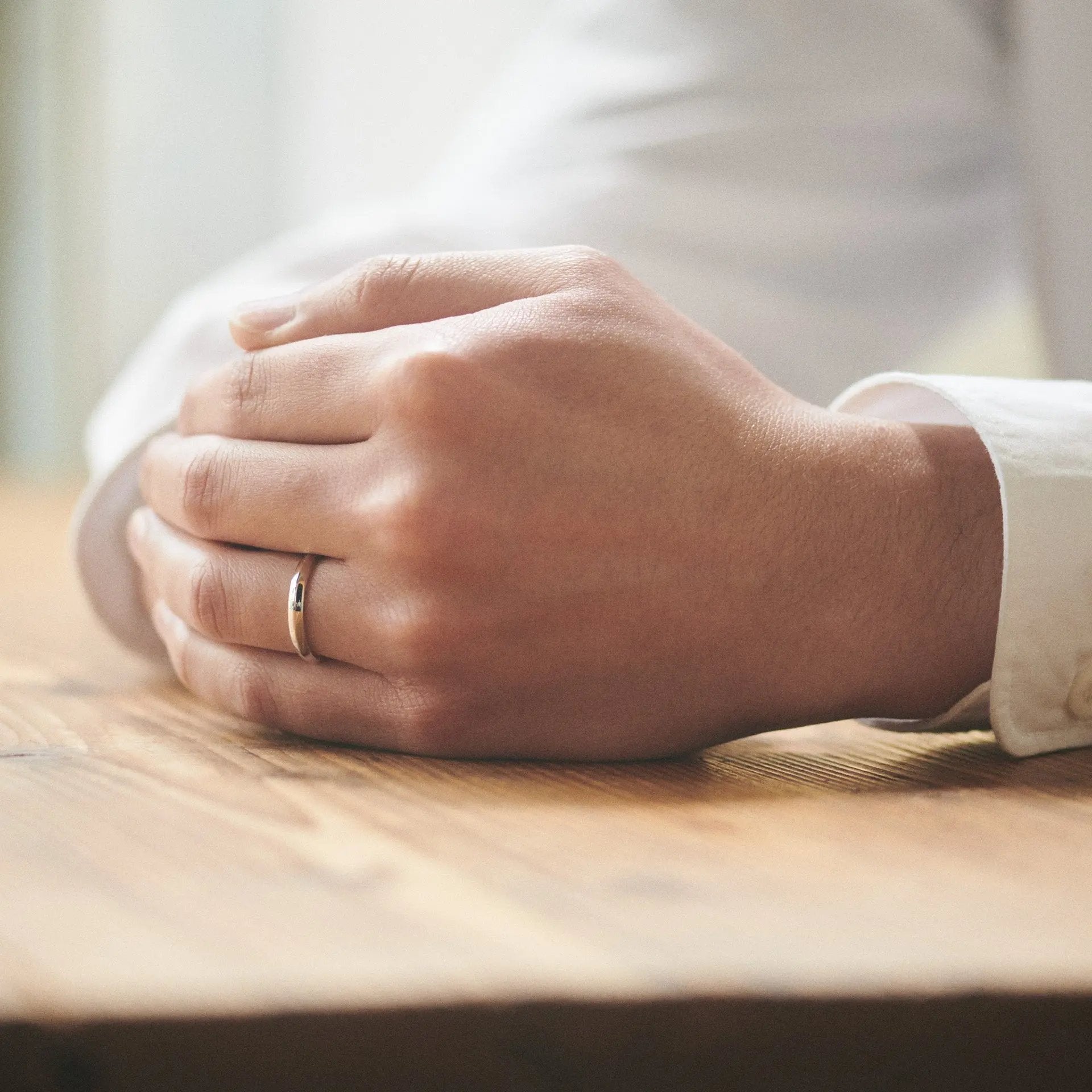 Japanese Style Couple Diamond Wedding Ring Set - WM15 - Roselle Jewelry