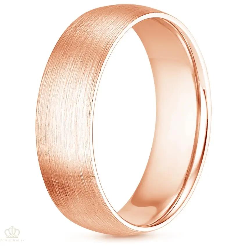 7mm Men's Matte Comfort Fit Wedding Ring - NM37 - Roselle Jewelry