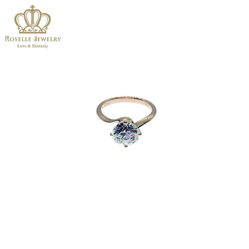 Four Prong Twist Solitaire Engagement Ring - NT11 - Roselle Jewelry