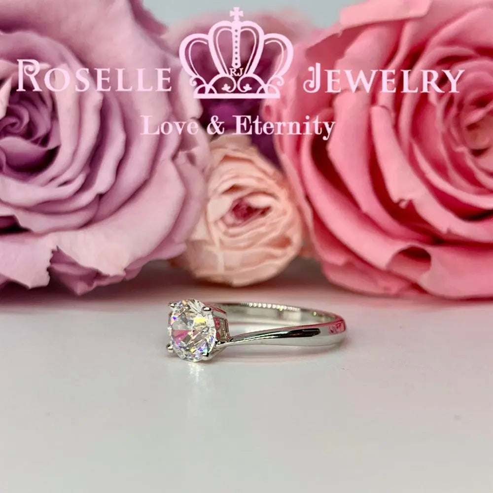 Four Prong Twist Setting Engagement Ring - NT14 - Roselle Jewelry