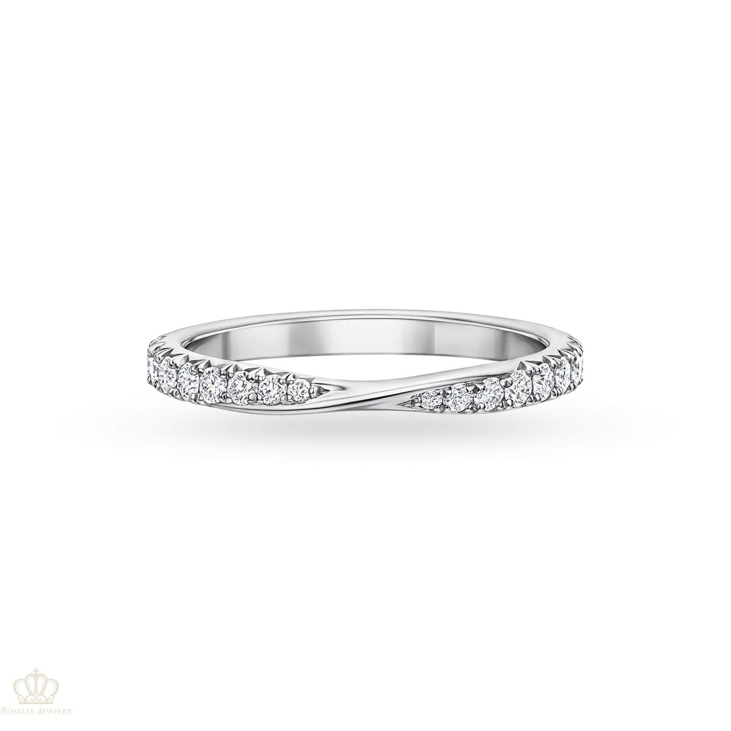 WR008 - Eternity Cross Love Diamond Wedding Band Ring Camélia™