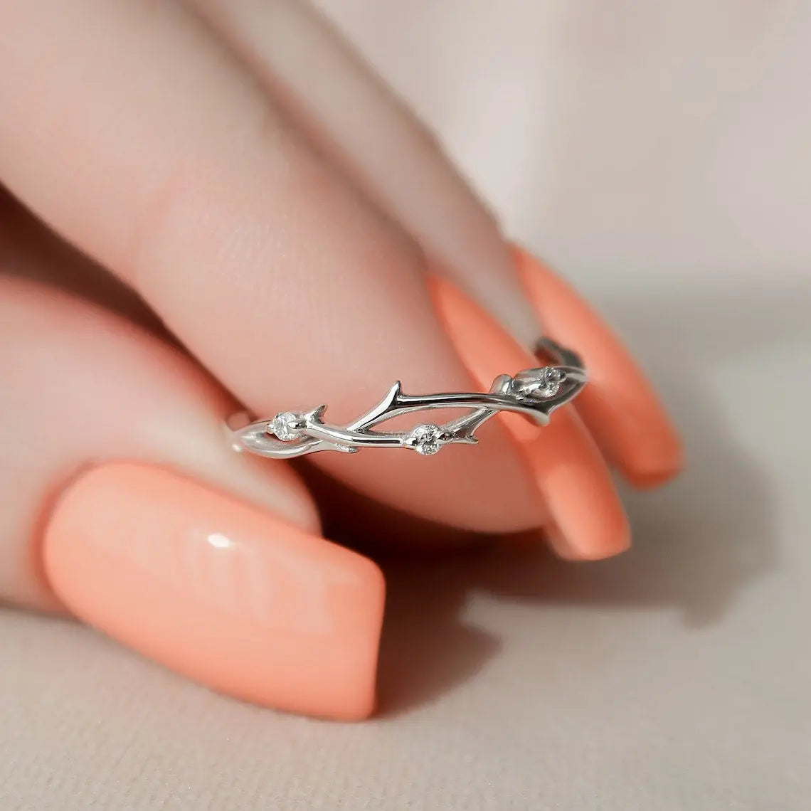 Twig Braided Diamond Fashion Ring - LR18 - Roselle Jewelry