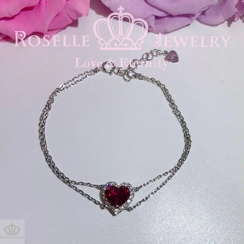 Heart Shape Halo Bracelet - BS11 - Roselle Jewelry