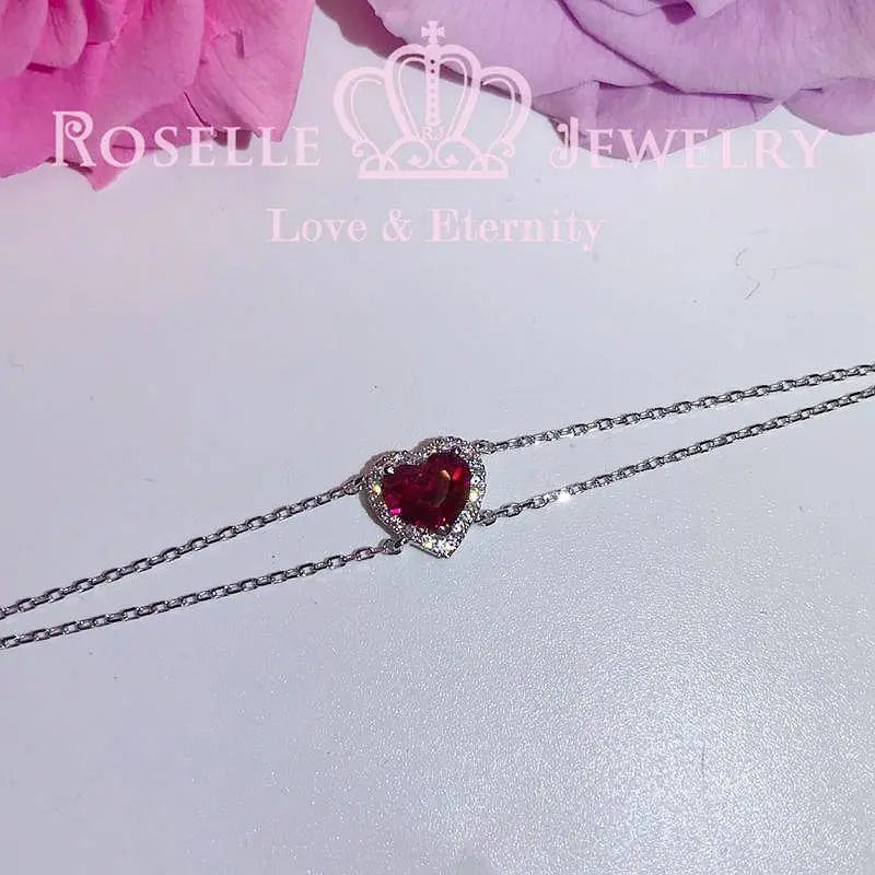 Heart Shape Halo Bracelet - BS11 - Roselle Jewelry