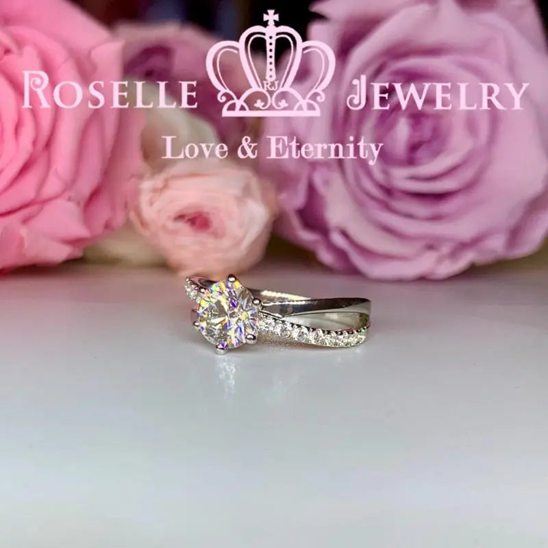 Four Prong Cross Engagement Ring - T48 - Roselle Jewelry