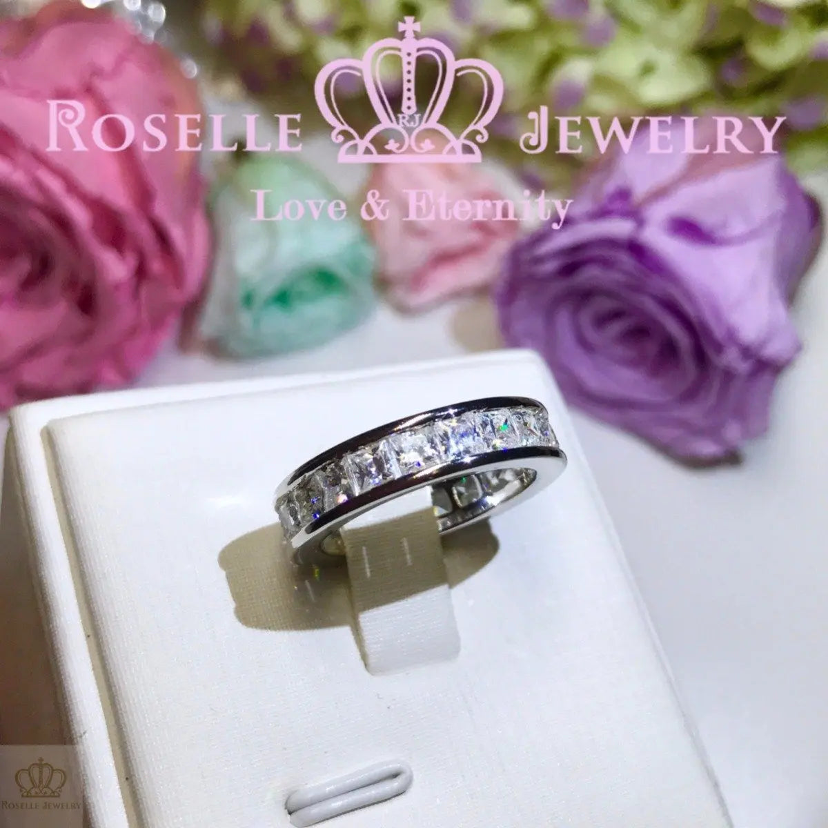 Princess Cut Eternity Fashion Ring - BA23 - Roselle Jewelry