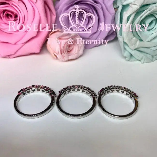 Seven Stone Common Prong Wedding Ring - BA10 - Roselle Jewelry