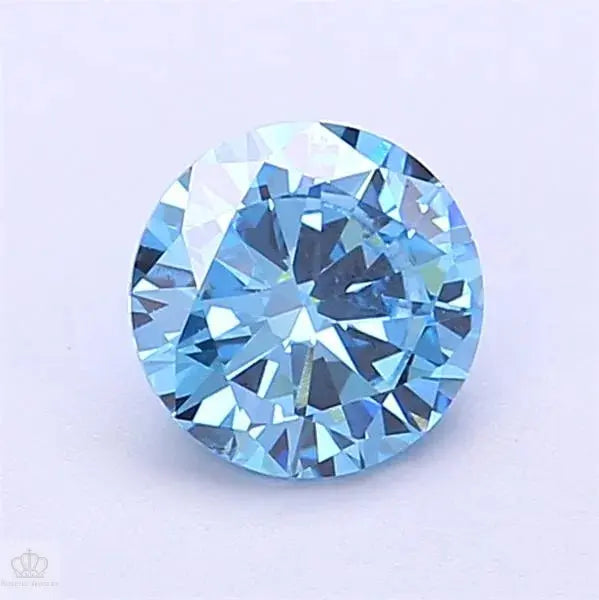 0.90ct Round Lab Grown Diamond (Colour Fancy Vivid Blue, Clarity VS1, Cut GD, IGI Certified)